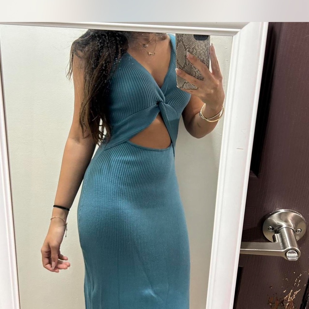 Unlisted Teal Backless Dress